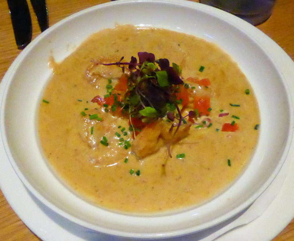 Shrimp dish at Breydel De Conic restaurant.