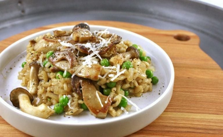 Porcini Mushroom & Black Garlic Risotto - Dish 'n' the Kitchen