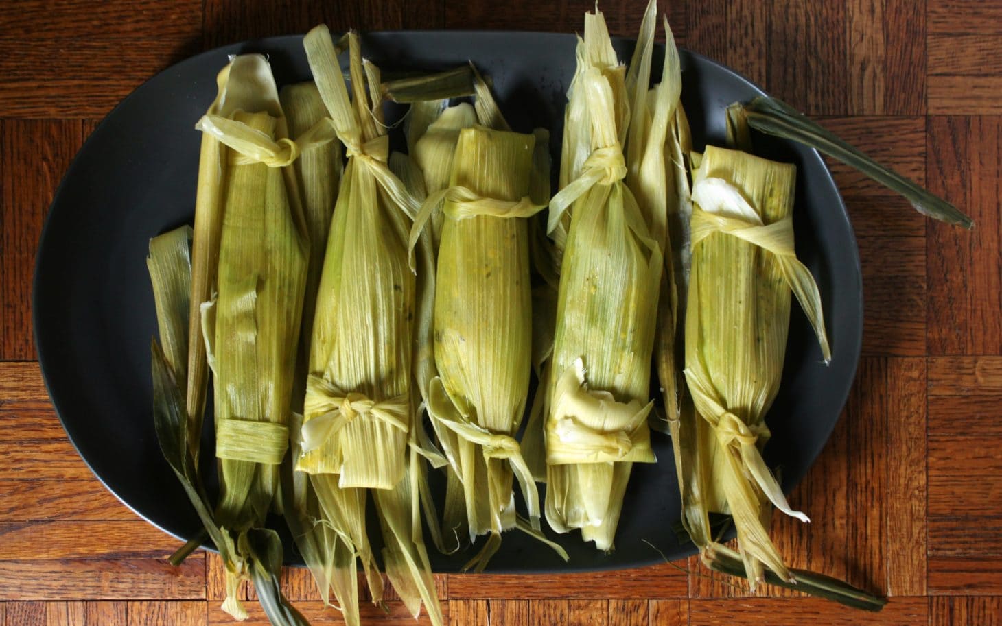 A Platter of Steamed Tamales