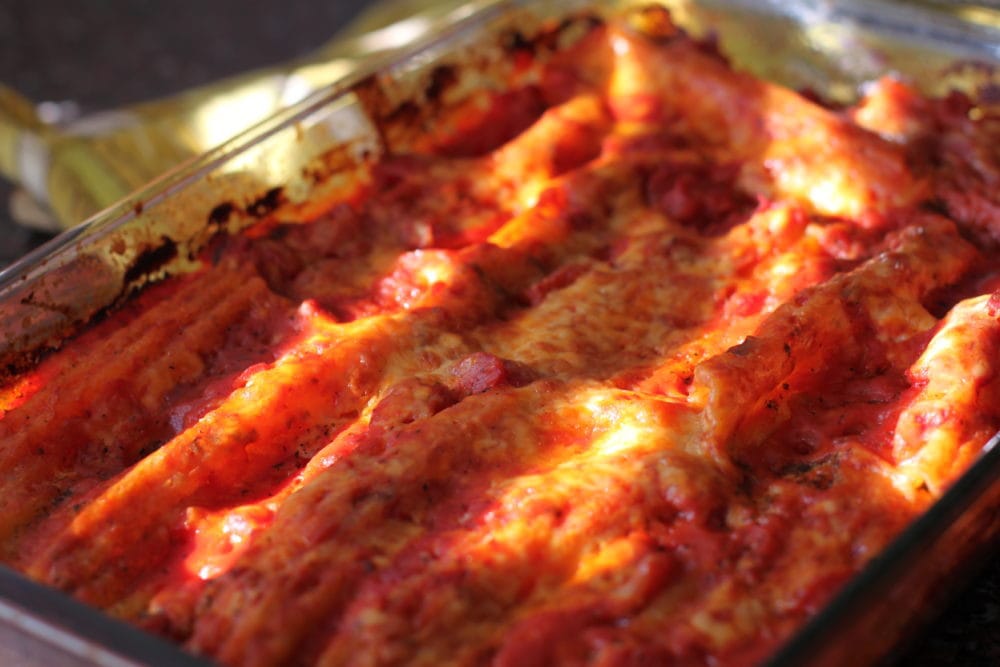 Baked Cheese Filled Manicotti