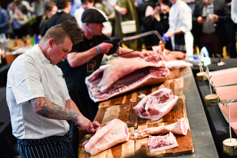 Alberta Events- Dish 'n' the Kitchen - Cochon555 Heritage Breed Pigs from small family farms provide the basis for North American Food Event Cochon555 #Cochon555Banff #Cochon555 #AlbertaPork #pigfarmers