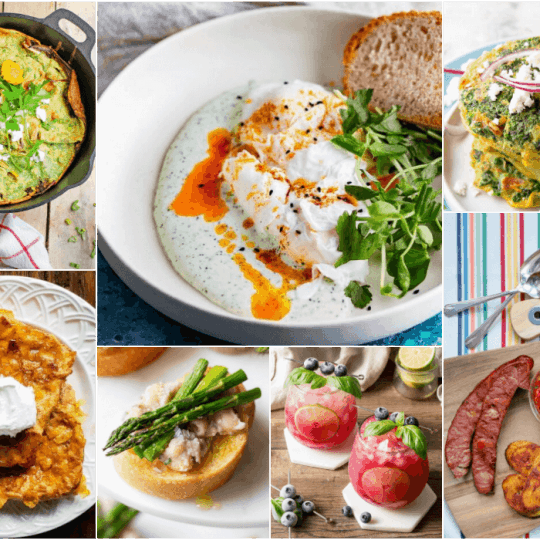 Dish 'n' the Kitchen's 30 Breakfast Ideas to help you create the ultimate weekend brunch for family or friends. #brunch #breakfast #brunchcocktails #mimosa #sangria #fritatta