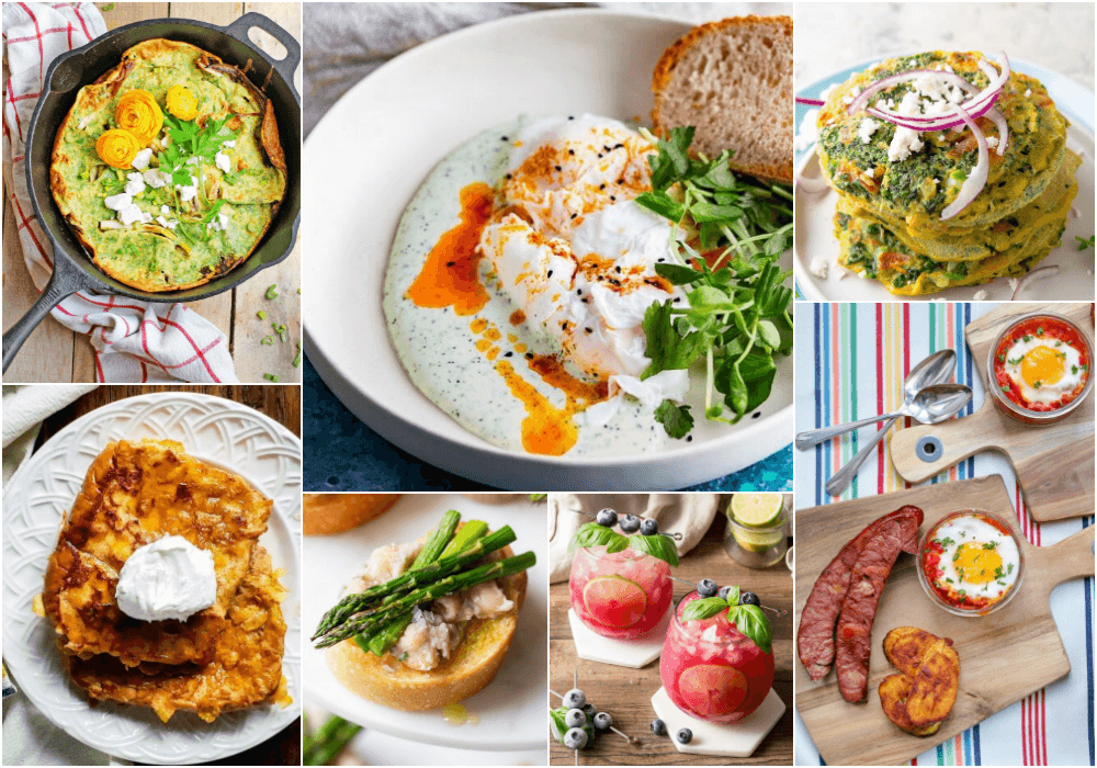 Dish 'n' the Kitchen's 30 Breakfast Ideas to help you create the ultimate weekend brunch for family or friends. #brunch #breakfast #brunchcocktails #mimosa #sangria #fritatta