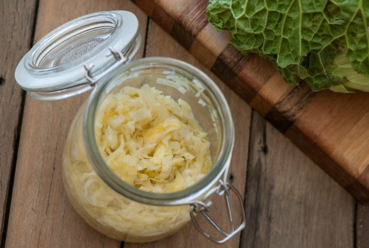 Learn how to make your own delicious and nutritious authentic homemade sauerkraut in easy to follow steps using the process of fermentation. #sauerkraut #fermenting #lacticfermentation #fermentedcabbage