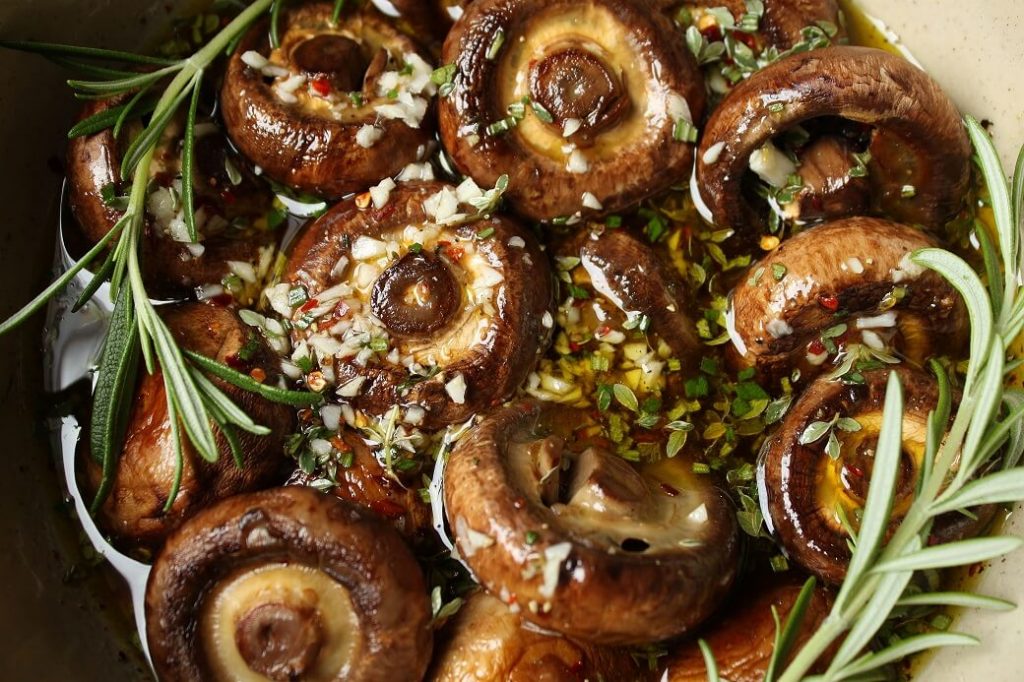 Delicious Garlic Herb Marinated Mushrooms Dish 'n' the Kitchen