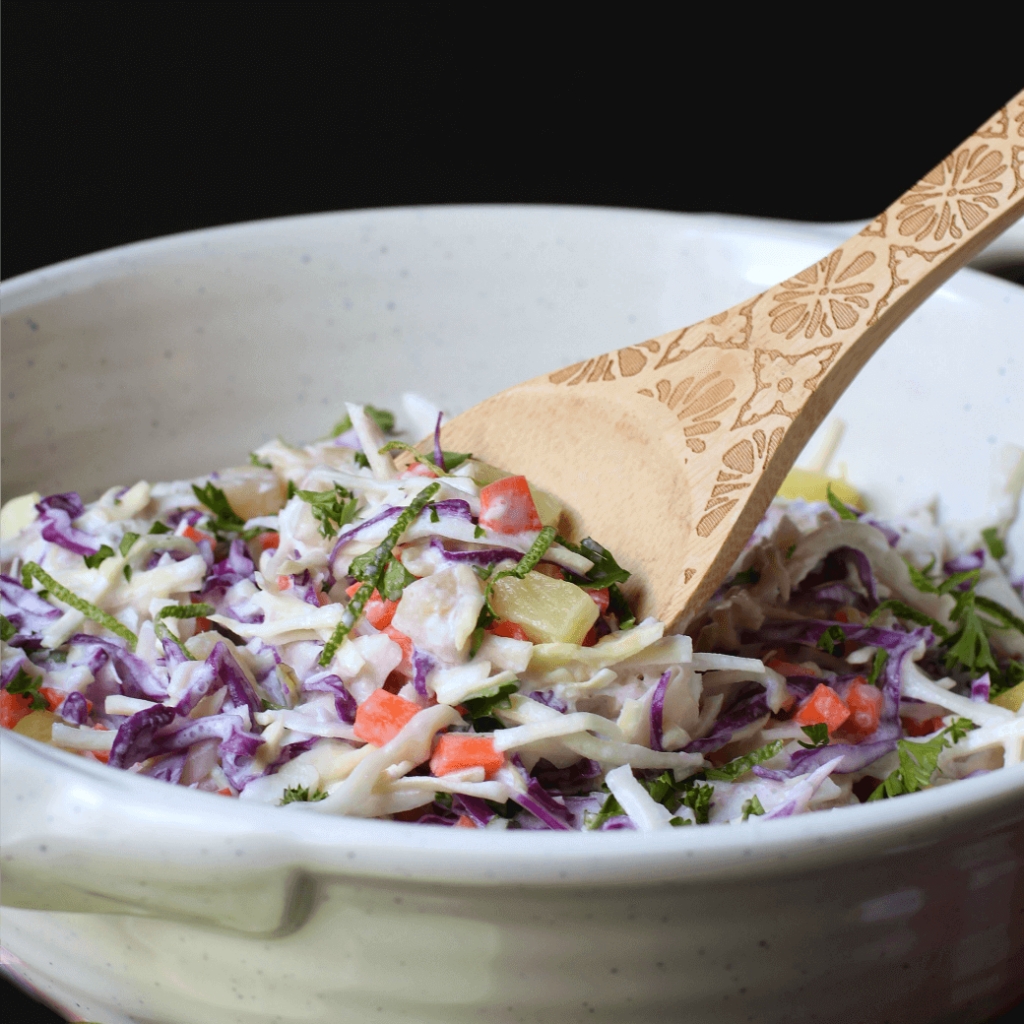 Tropical Pineapple Coconut Coleslaw Dish 'n' the Kitchen