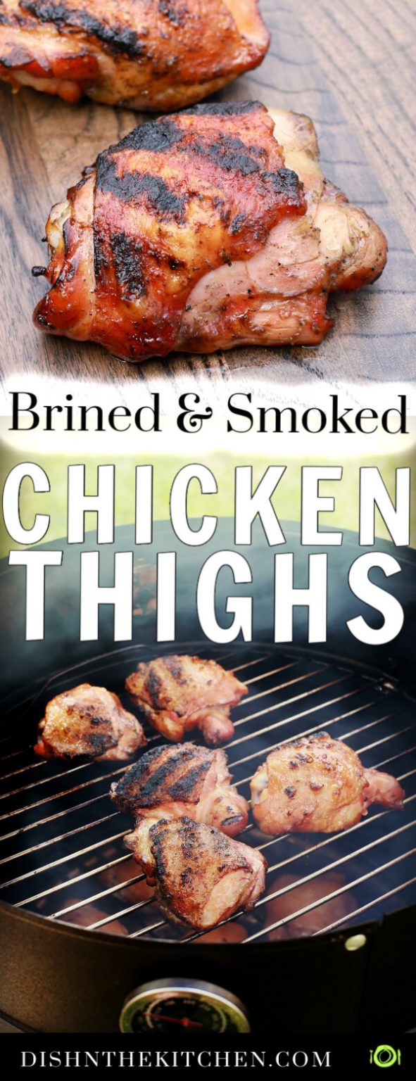 Brined Applewood Smoked Chicken Thighs Dish 'n' the Kitchen