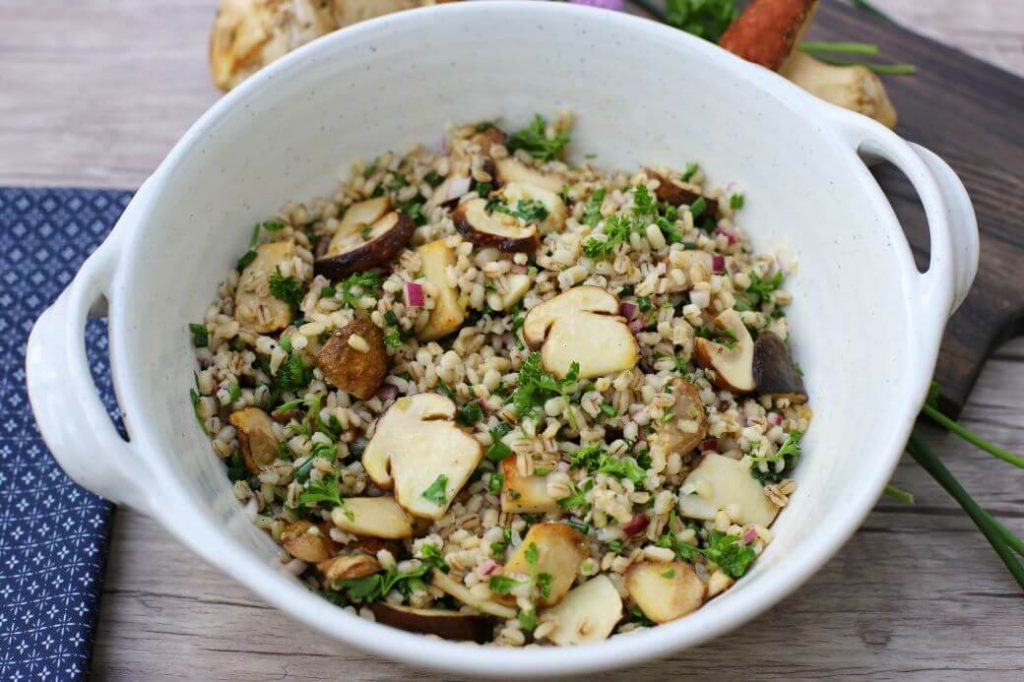 Mushroom Barley Salad Recipe Dish 'n' the Kitchen