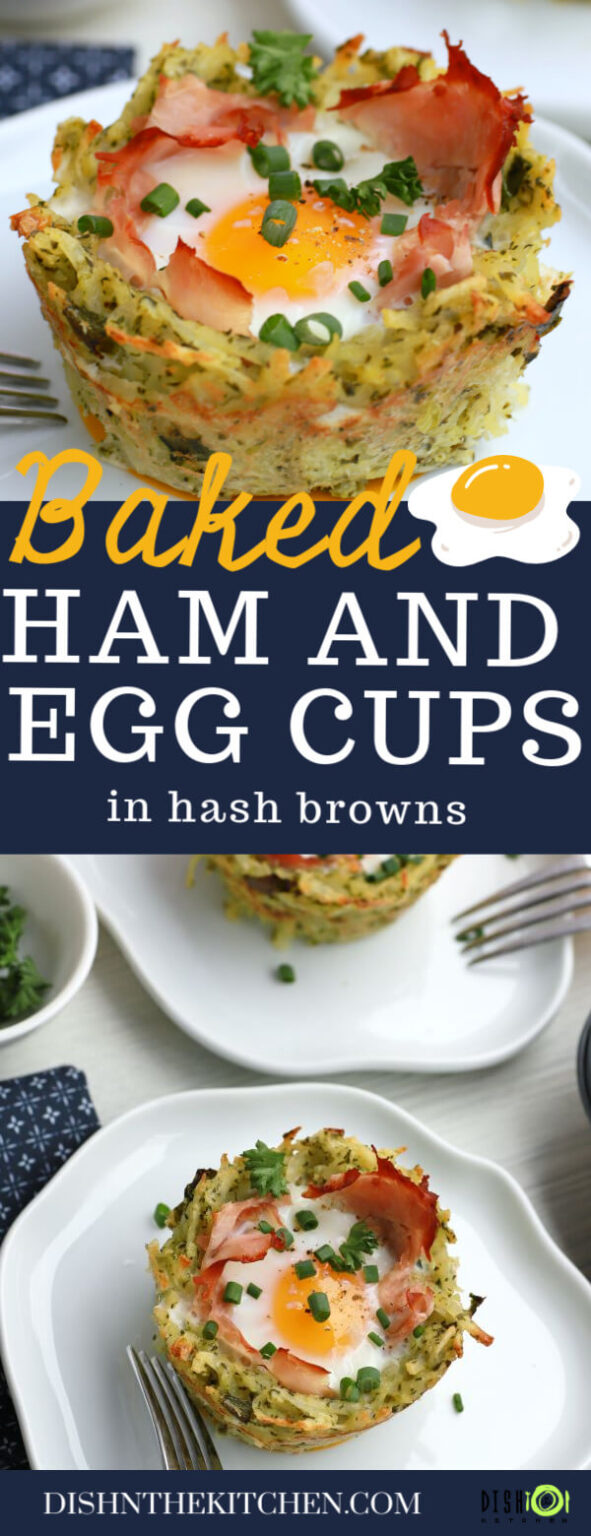 Baked Ham and Egg Cups in Hash Browns Dish 'n' the Kitchen