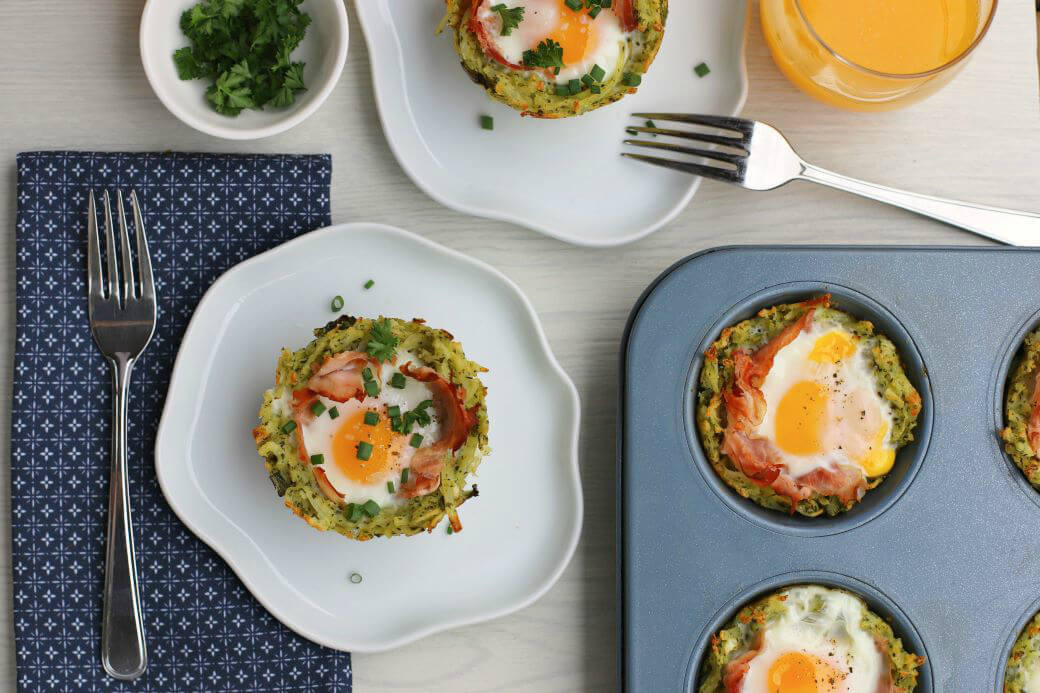 Baked Ham and Egg Cups in Hash Browns Dish 'n' the Kitchen