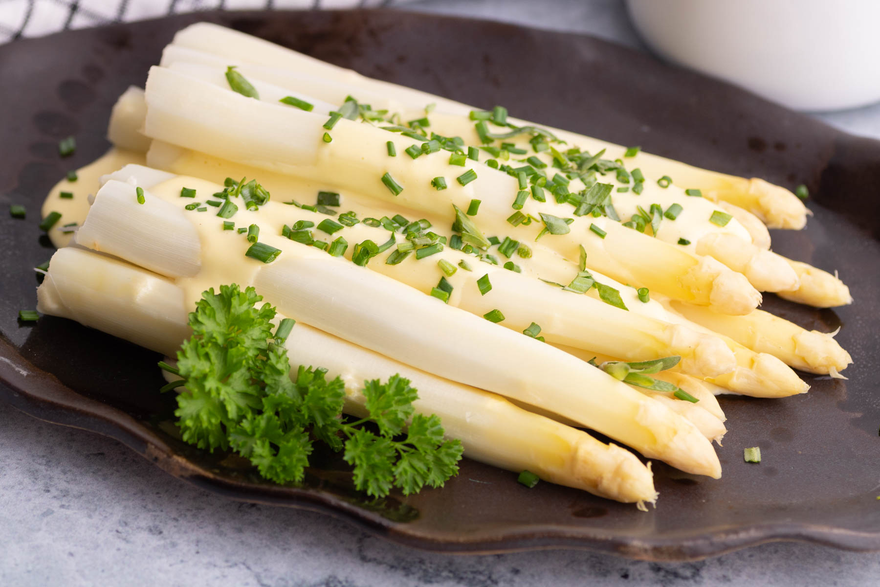 White Asparagus with Easy Blender Hollandaise - Dish &amp;#39;n&amp;#39; the Kitchen