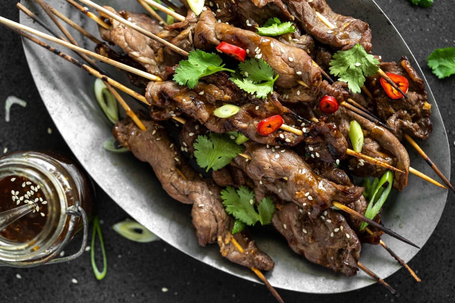 Grilled Teriyaki Beef Sticks Dish 'n' the Kitchen