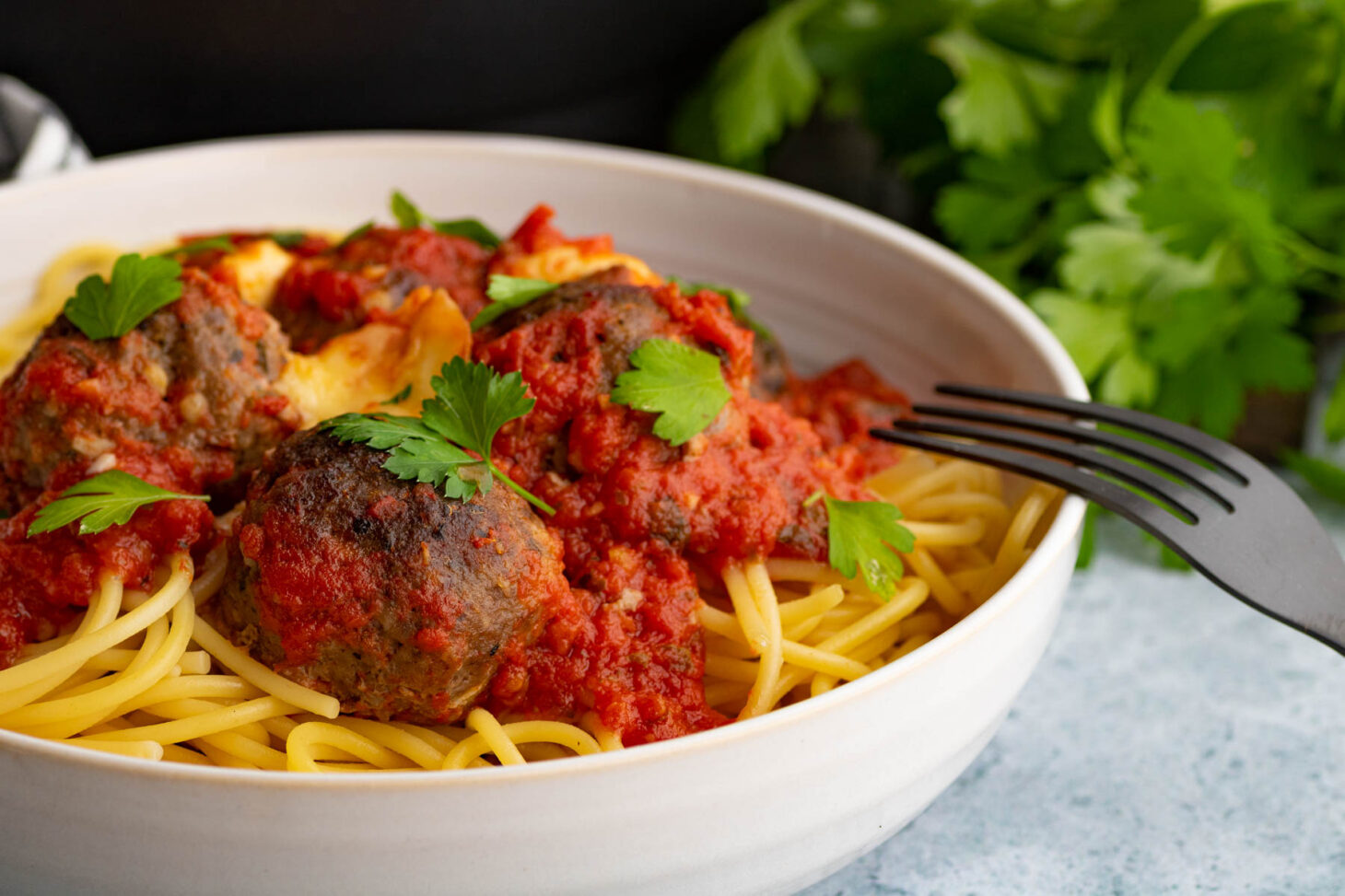 Oven Baked Meatballs with Sauce Dish 'n' the Kitchen