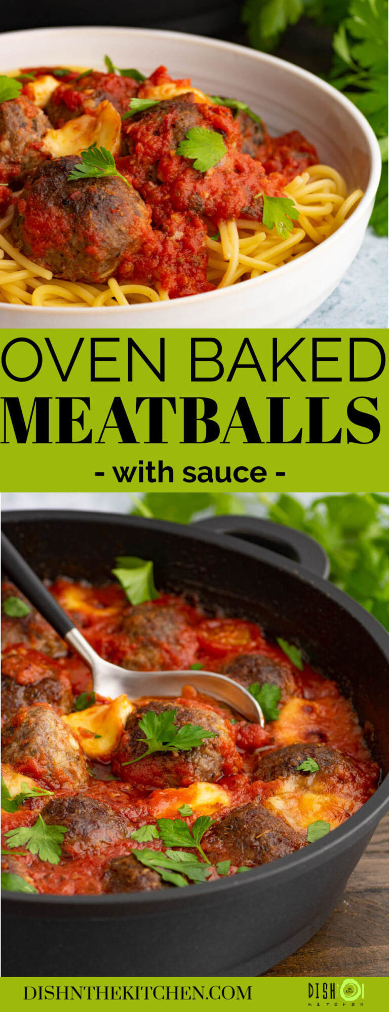 Oven Baked Meatballs with Sauce Dish 'n' the Kitchen