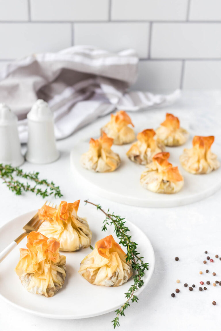 Mushroom Goat Cheese Filo Pastry Parcels Dish 'n' the Kitchen