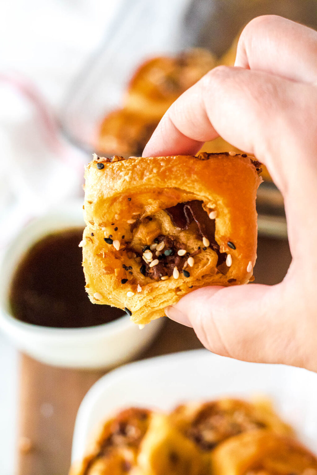 French Dip Roast Beef Pinwheels Dish 'n' the Kitchen