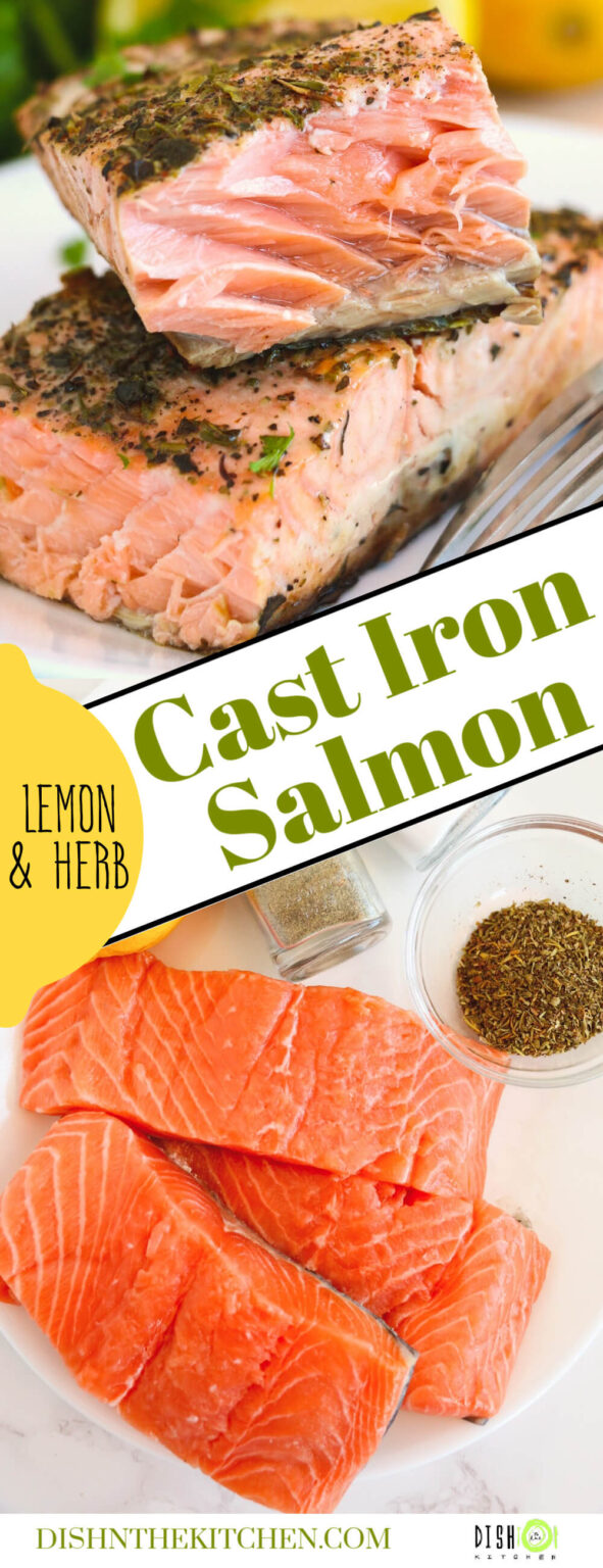 Simple Cast Iron Salmon Dish 'n' the Kitchen