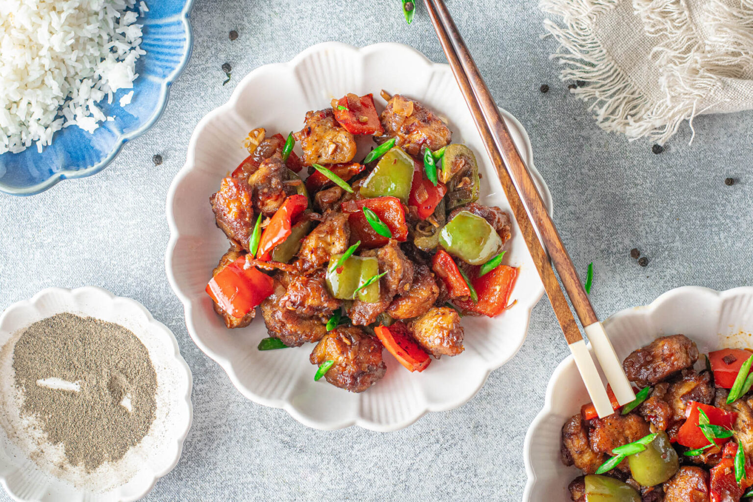 Black Pepper Chicken Stir Fry Dish 'n' the Kitchen