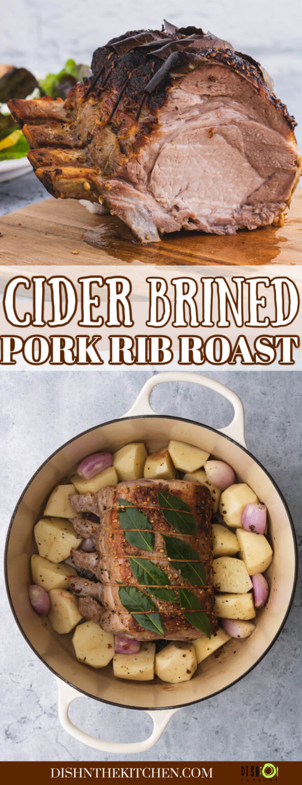 Apple Cider Brined Pork Rib Roast Dish 'n' the Kitchen