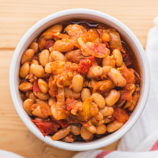 Chipotle Pinto Beans with Peaches Dish 'n' the Kitchen