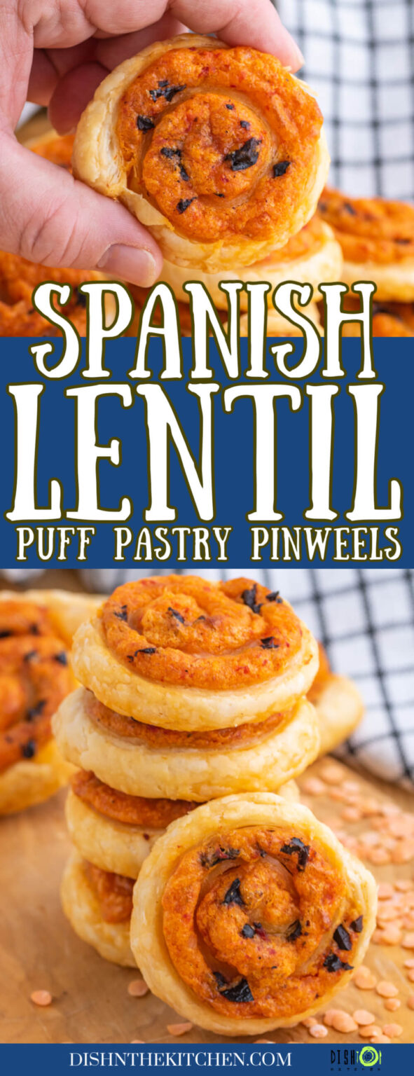 Spanish Lentil Puff Pastry Pinwheels Dish 'n' the Kitchen