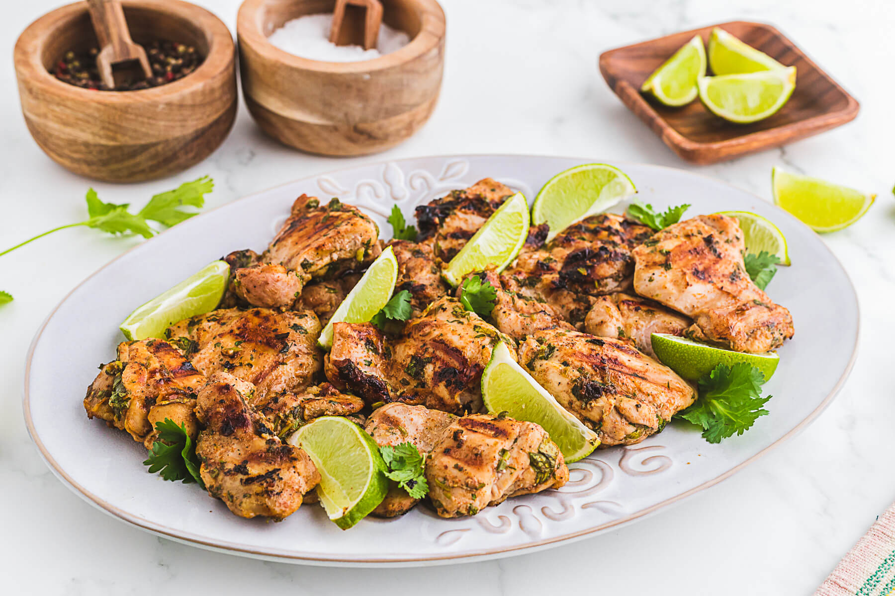 Cilantro and Lime Grilled Chicken Thighs
