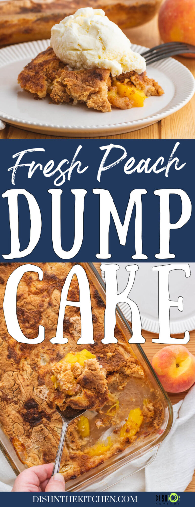 Peach Cobbler Dump Cake Dish 'n' the Kitchen