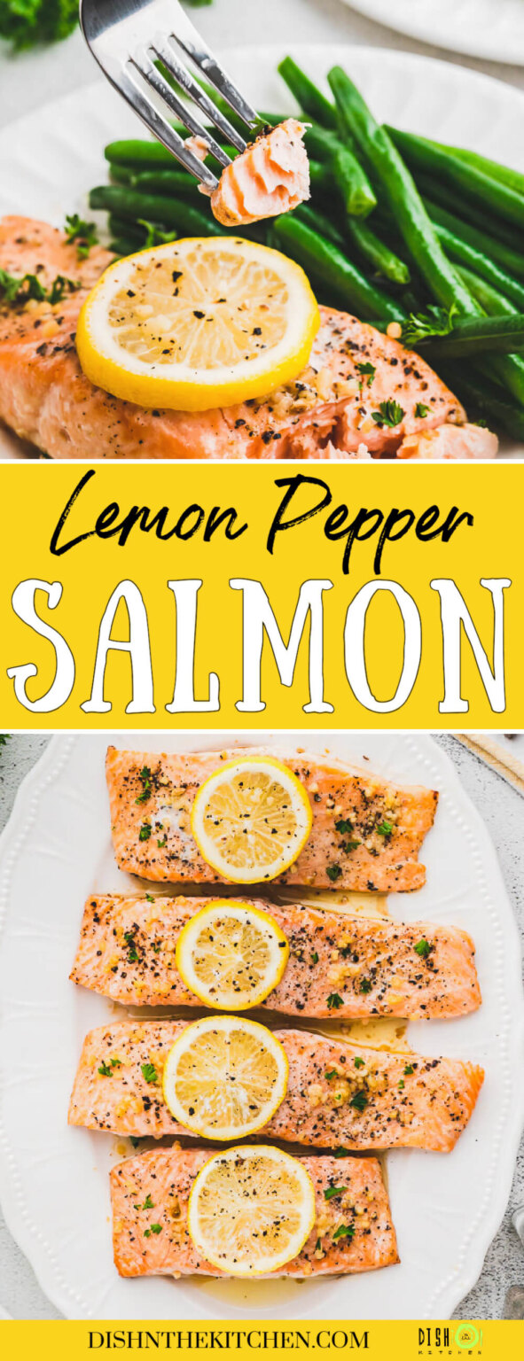 Oven Baked Lemon Pepper Salmon Dish 'n' the Kitchen