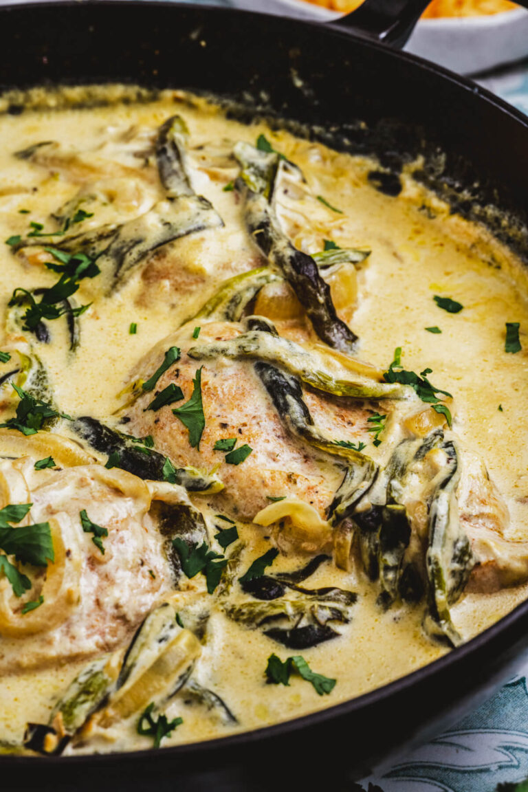 Rajas Poblanas con Pollo - Dish 'n' the Kitchen